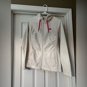 White/Pink North Face Jacket